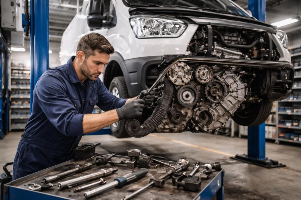 découvrez quand et pourquoi il est essentiel de remplacer la courroie de distribution sur un véhicule professionnel pour assurer sa performance et éviter des pannes coûteuses.