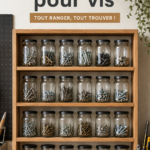 Un espace de bricolage organisé avec des vis bien rangées