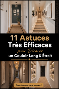 Couloir décoré avec des couleurs claires et des éléments décoratifs modernes