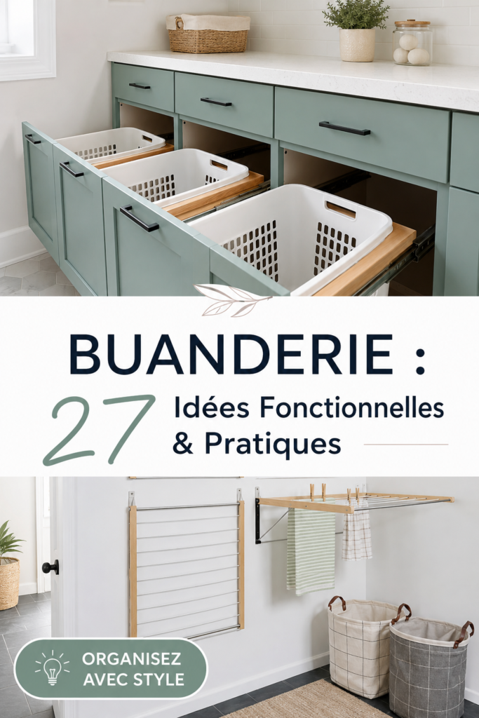Aménagement pratique d'une buanderie fonctionnelle