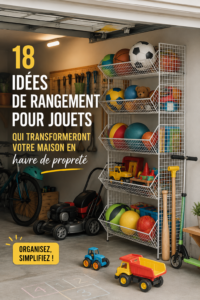 Une chambre d'enfant bien rangée avec des solutions de rangement créatives pour les jouets.