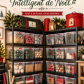 Système de rangement intelligent pour une maison organisée pendant les vacances.