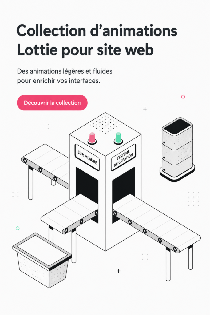 Exemple d'animation Lottie sur un site web moderne