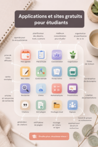 Une étudiante utilisant une application gratuite sur son ordinateur portable.