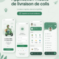 Capture d'écran d'une application de suivi de colis sur smartphone.