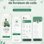 Capture d'écran d'une application de suivi de colis sur smartphone.