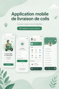 Capture d'écran d'une application de suivi de colis sur smartphone.