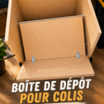 Boîte aux lettres pour colis dans un jardin