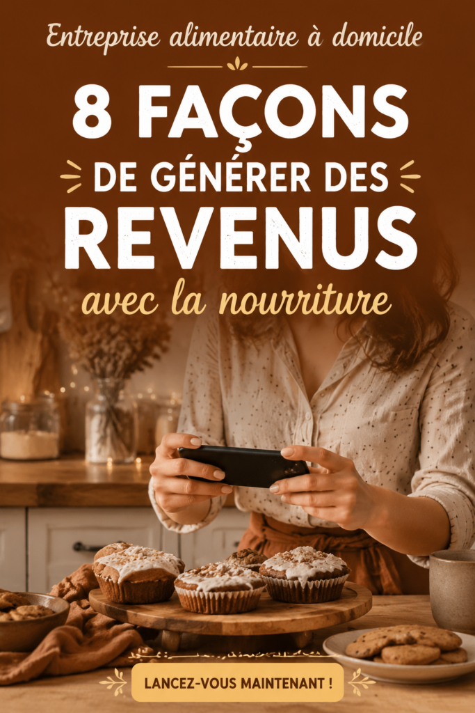 Femme cuisinant dans sa cuisine pour créer des plats à vendre.