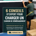 Un camion de déménagement chargé avec soin, montrant une organisation parfaite des objets.