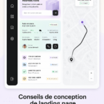 Une capture d'écran d'une landing page optimisée pour les conversions avec un design moderne.