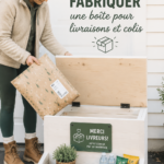 Boîte en bois faite maison pour livraisons et colis
