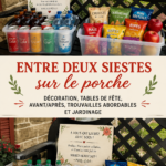 Un porche joliment décoré avec des plantes et des meubles confortables.