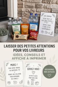 Station d'en-cas pour livreurs avec biscuits et fruits sains