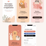 Capture d'écran d'un formulaire d'inscription d'application mobile