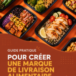 Un logo coloré et appétissant pour une marque de repas à emporter.