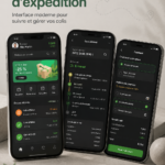 Capture d'écran d'une application d'expédition avec interface pratique et intuitive.