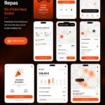 Un design moderne d'interface utilisateur pour une application de livraison alimentaire