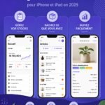 illustration montrant l'interface d'une application de gestion d'inventaire sur un smartphone