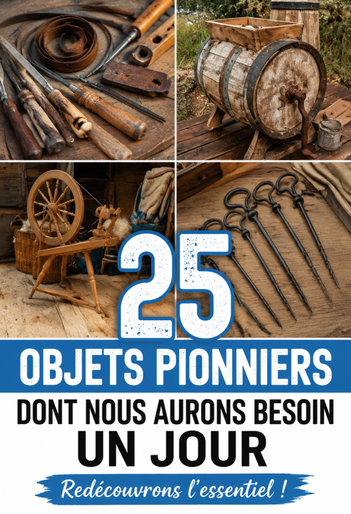 Un collage d'objets rétro et vintage, témoignant du passé et de l'utilisation moderne.