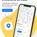 Capture d'écran de l'application Spoke Route Planner montrant l'optimisation d'un itinéraire.