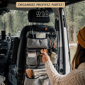 Camping-car bien organisé avec des accessoires pratiques pour un séjour confortable.