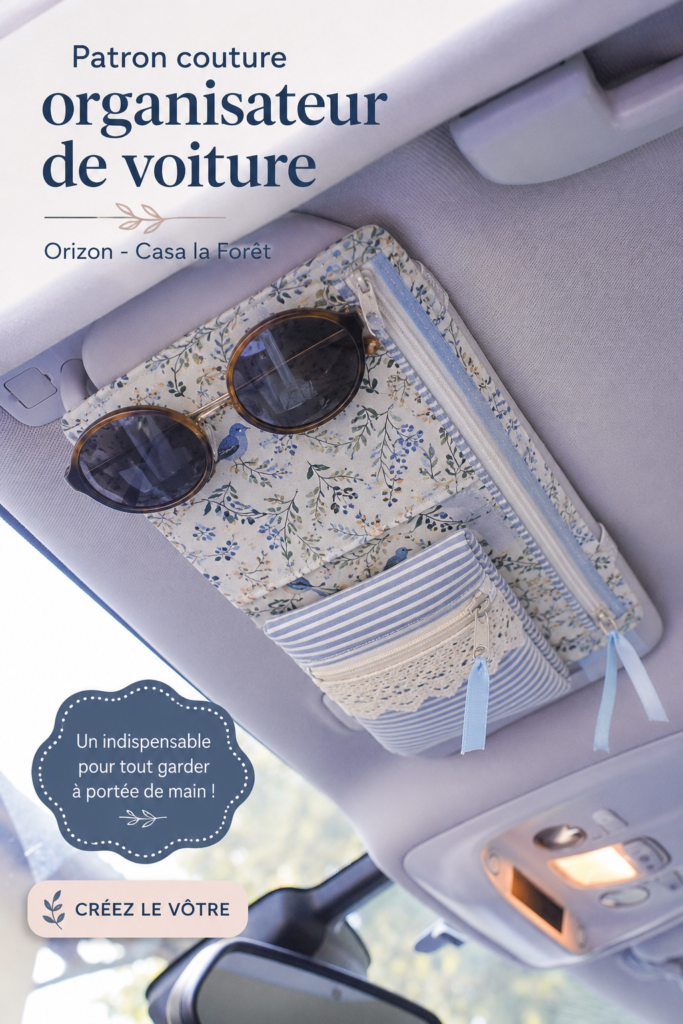 Organisateur de voiture Orizon en tissu coloré fait main