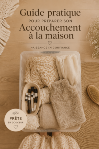 Femme enceinte préparant la chambre pour un accouchement à domicile