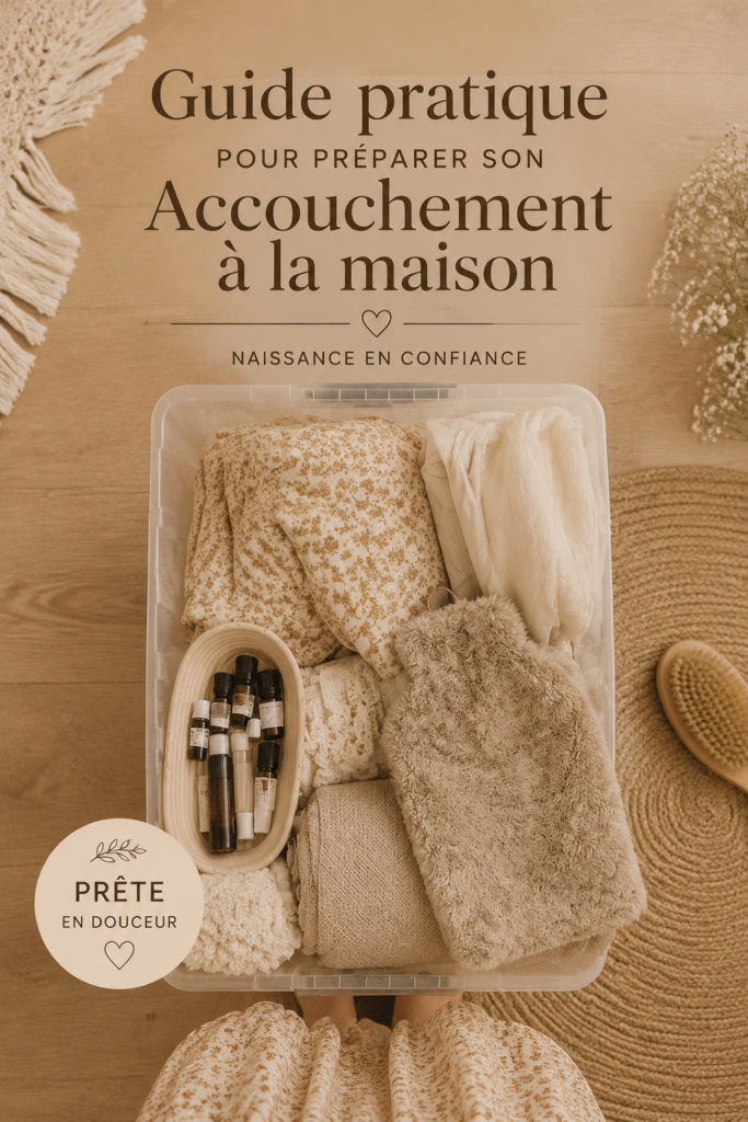 Femme enceinte préparant la chambre pour un accouchement à domicile