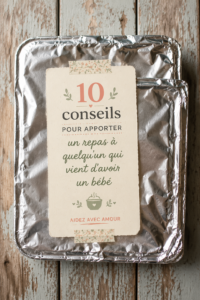 Repas faits maison pour une nouvelle maman avec des ingrédients frais.
