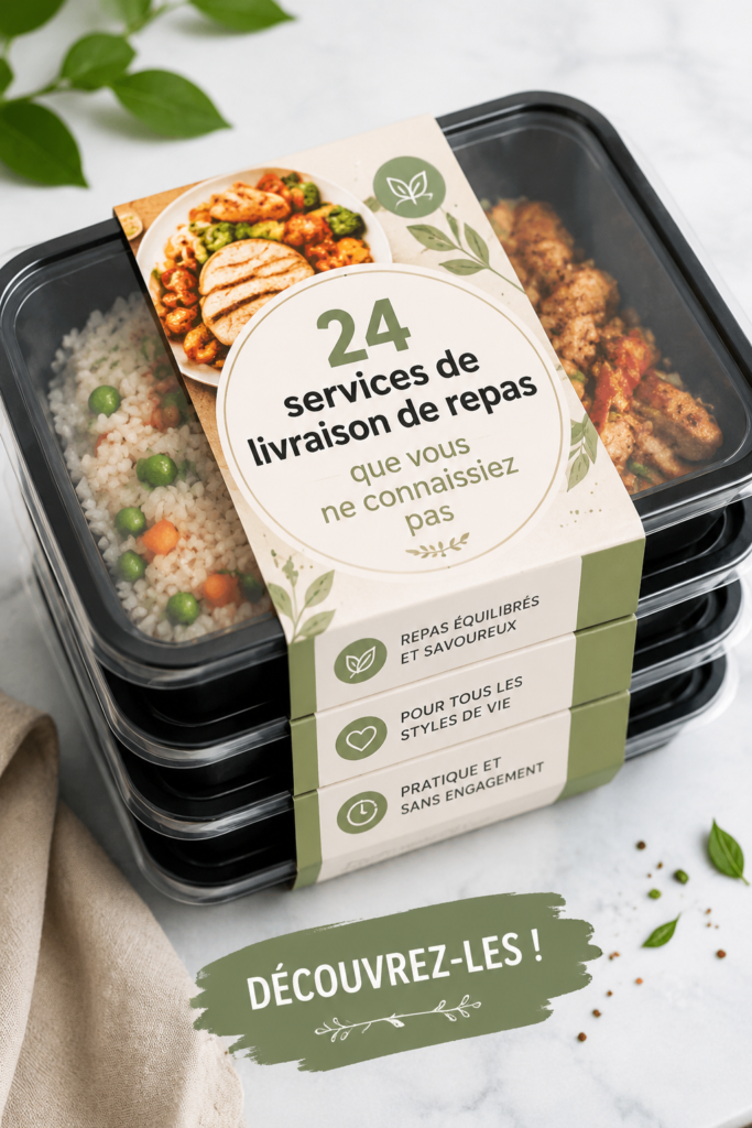 Sélection de repas sains et savoureux livrés à domicile
