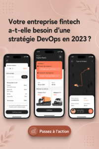 Illustration d'une équipe travaillant sur des solutions DevOps pour une fintech.