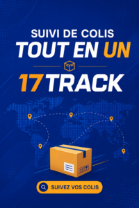 Capture d'écran de l'application 17TRACK montrant le suivi d'un colis.