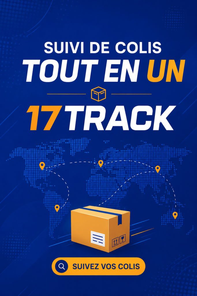 Capture d'écran de l'application 17TRACK montrant le suivi d'un colis.
