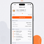 Capture d'écran d'une application de suivi de colis sur smartphone