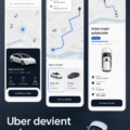 Véhicule autonome d'Uber sur la route, symbole d'une nouvelle ère dans les transports.