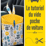 Un vide poche de voiture fait maison, affichant des objets organisés comme des clés et des documents.