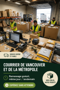 Vue sur Vancouver avec des services de livraison rapides
