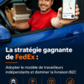 Logo FedEx sur un camion de livraison à domicile