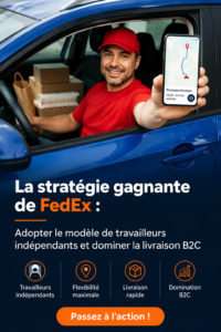 Logo FedEx sur un camion de livraison à domicile