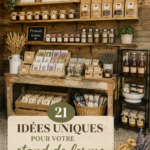 Un stand de ferme coloré avec des produits frais et des décorations attrayantes
