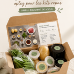 Image de plusieurs kits repas posés sur une table, illustrant la variété et la praticité.