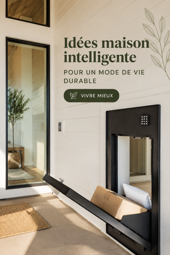 Personne dans une maison intelligente avec des équipements écologiques.