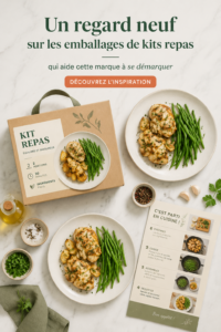 Un kit de repas avec un packaging innovant et esthétique.