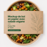 Espace de rangement écologique avec des étagères en bois et des boîtes réutilisables