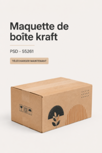 Rangement organisé avec des boîtes Kraft dans un intérieur chaleureux.
