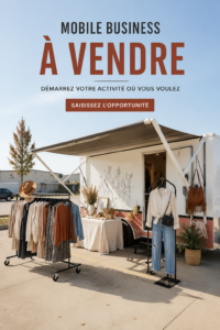 Image illustrant la vente d'une entreprise mobile avec des documents et un ordinateur