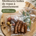 Exemples de box de livraison de repas sur une table