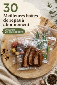 Exemples de box de livraison de repas sur une table