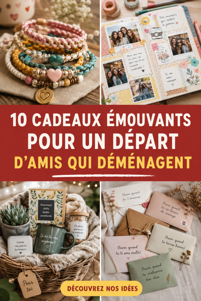 Un joli cadeau empli d'émotion pour un départ d'ami.